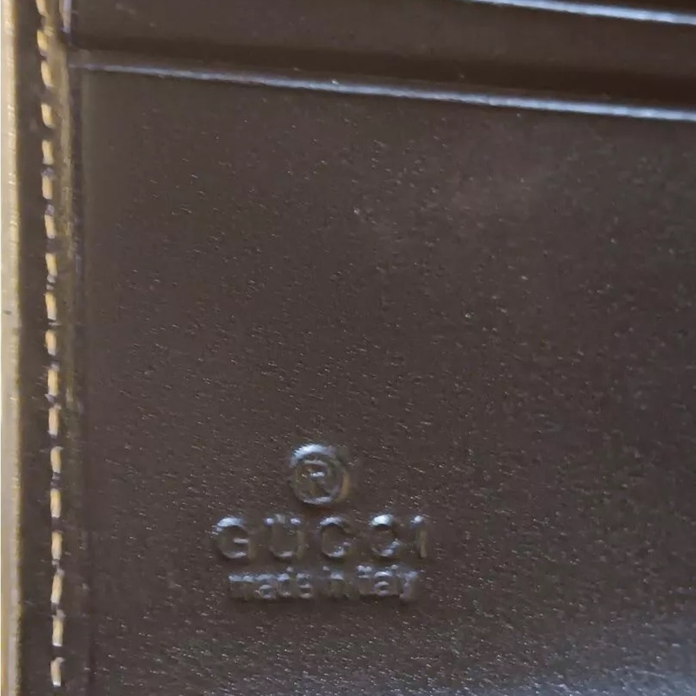 Gucci gold heart canvas and leather bifold wallet - Picture 7 of 9